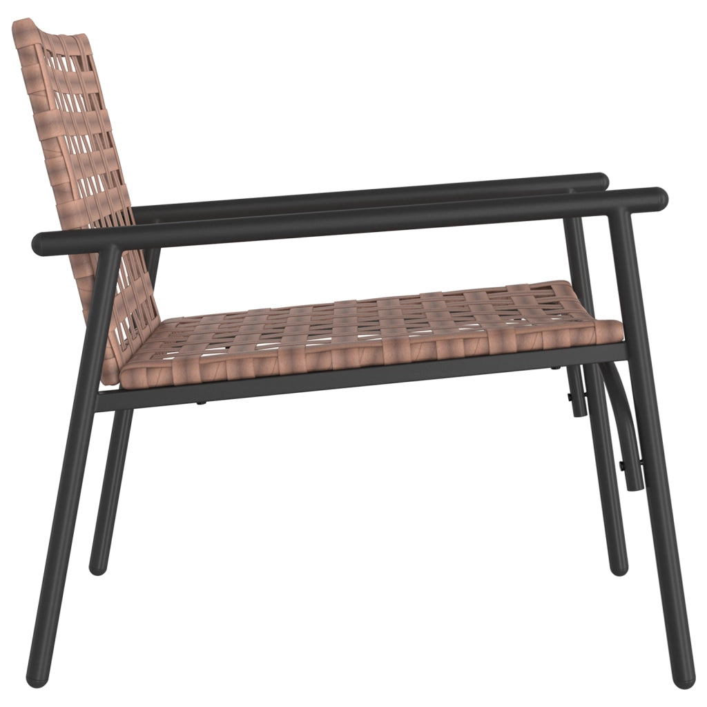 Poltrone da Giardino  2 pz Nere 79x56x73,5 cm in Rattan