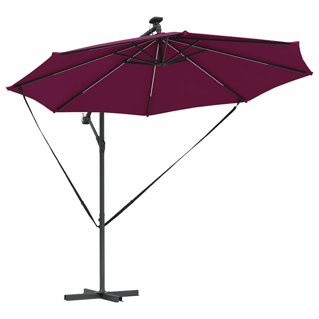 Ombrellone-Ombrello da giardino balcone Rosso Bordeaux 294 x 294 x 248 cm