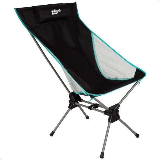 Campingstool pieghevole - 61 x 55 x 99 cm - Sopporta fino a 110 kg - Incluso cuscini, pattini anti-slip, borsa da trasporto - Struttura in acciaio - Tessuto in poliester (63048)
