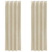 Tende Oscuranti | Tende Blackout 2 pz Crema 140 x 245 cm Velluto
