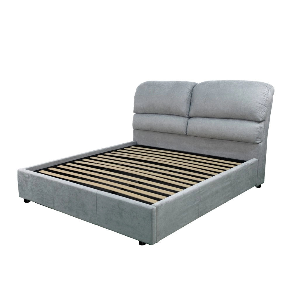 Letto matrimoniale Sofaback contenitore in tessuto Enjoy 20 light grey