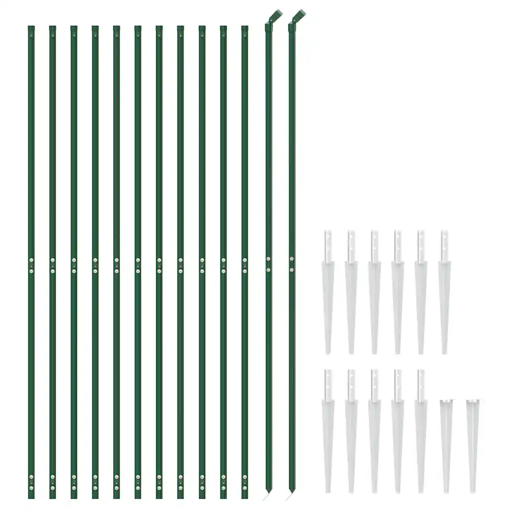 Recinzione Metallica con Picchetti Ancoraggio Verde 1,6x25 mcod mxl 127623