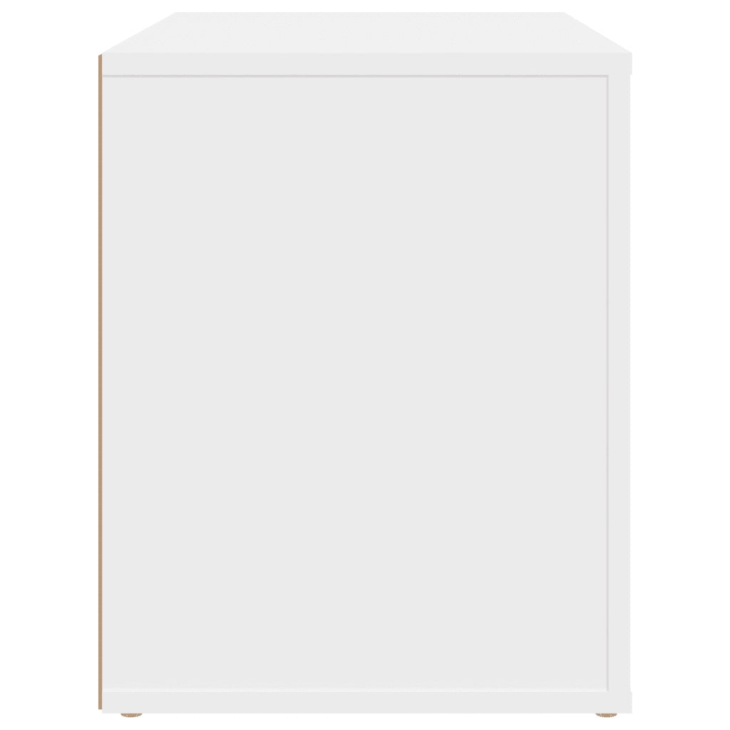 Comodino-Tavolino da notte Bianco 60x36x45 cm in Legno Ingegnerizzato