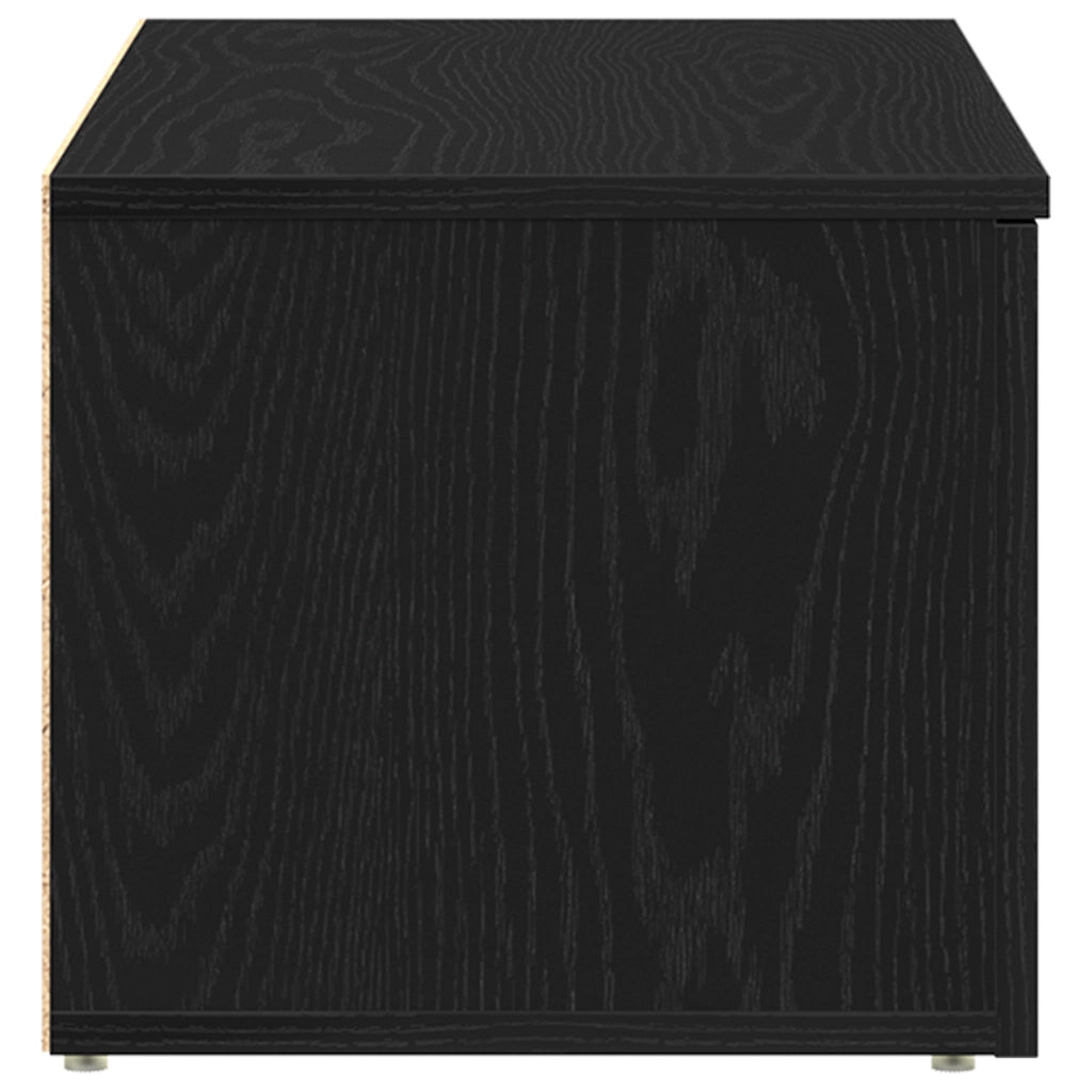 Mobile TV  Nero Rovere 80x34x30 cm in legno ingegnerizzato