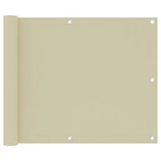 Paravento da Balcone Crema 75x500 cm Tessuto Oxford