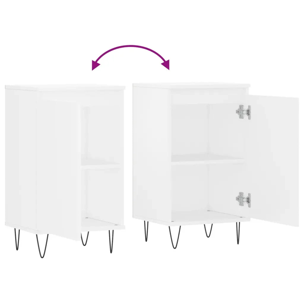 vidaXL Credenza Bianca 40x35x70 cm in Legno Multistrato