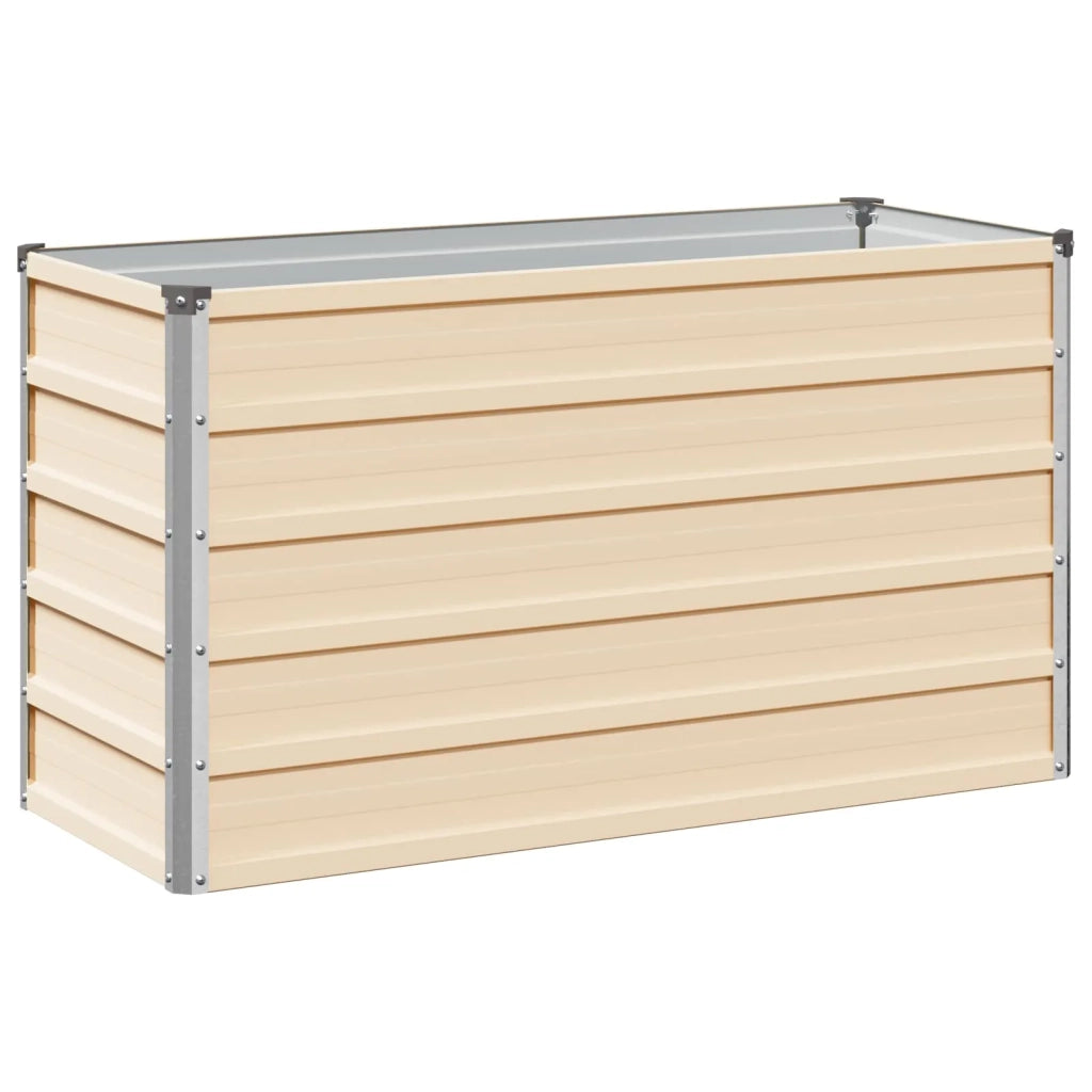 Letto rialzato da giardino Avorio 100 x 40 x 55 cm 8006238