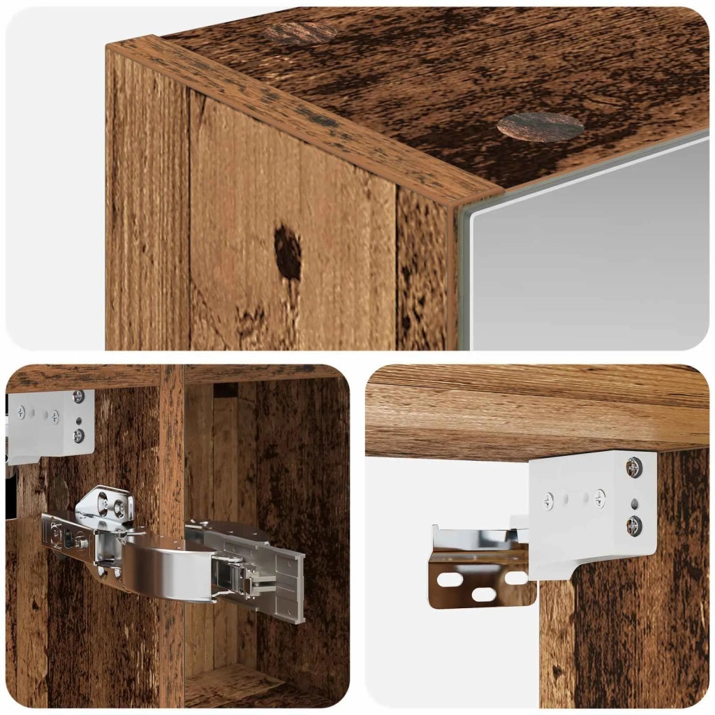 Mobiletto per specchio da bagno Legno vecchio 80 x 14.5 x 70 cm