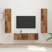Set mobile TV 6 pz-Credenza per TV Legno vecchio Legno multistrato 780437