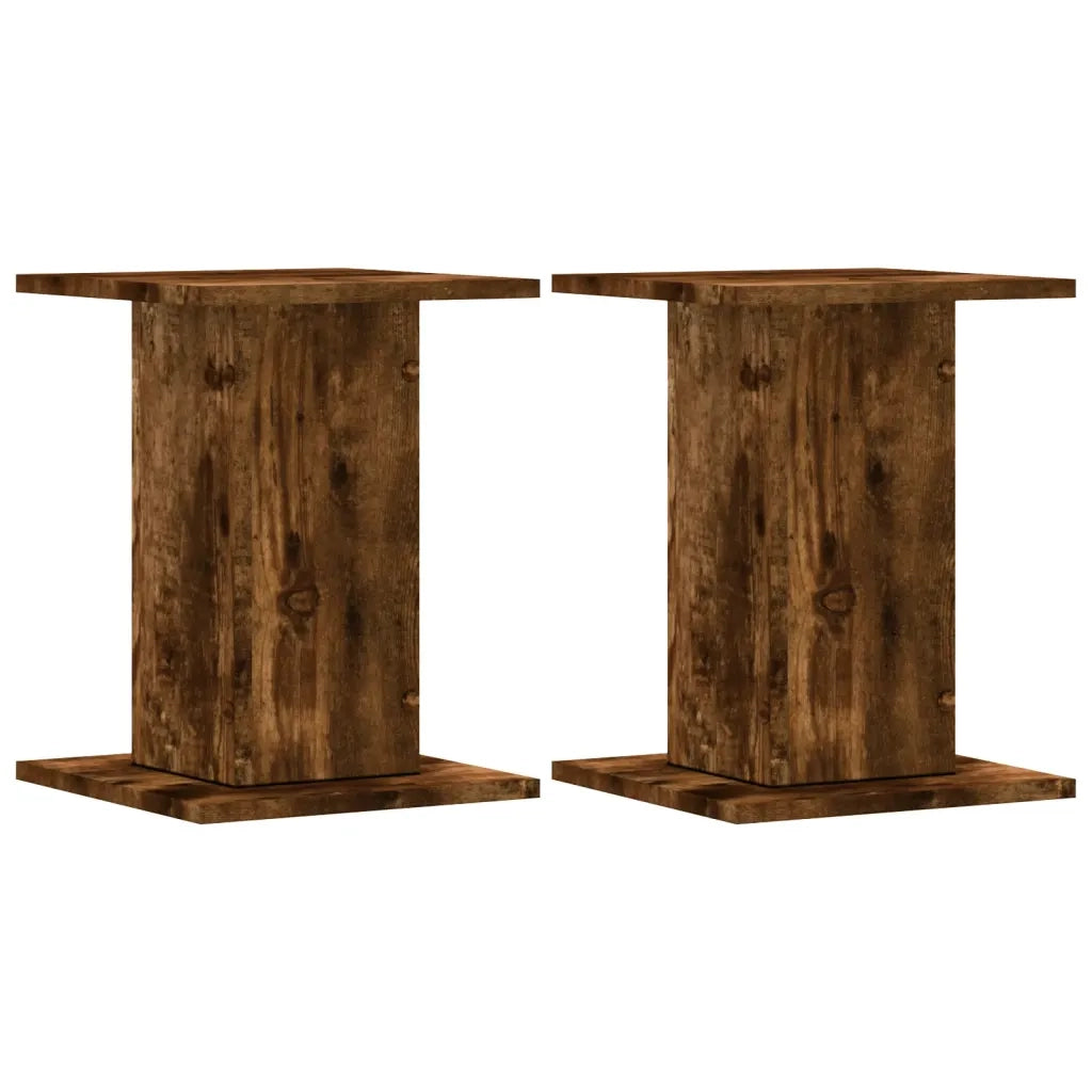 Supporti per piante | Sostegno per piante 2 pz Rovere Fumo 30x30x40 cm in Truciolato