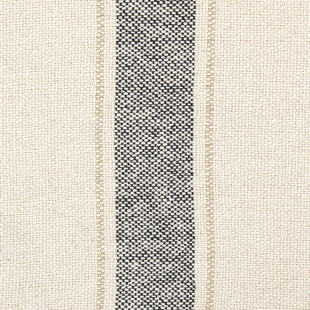 Coperta Beige Cotone 130 x 170 cm Accessorio a righe con frange decorative Fatto a mano