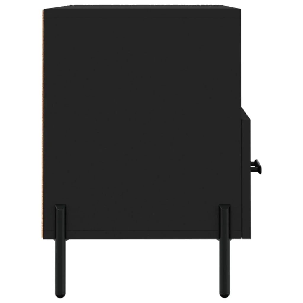 Mobile TV multimediale mensola TV credenza TV sala da pranzo soggiorno camera da letto 80 x 36 x 50 cm legno ingegnerizzato nero 02_0026307