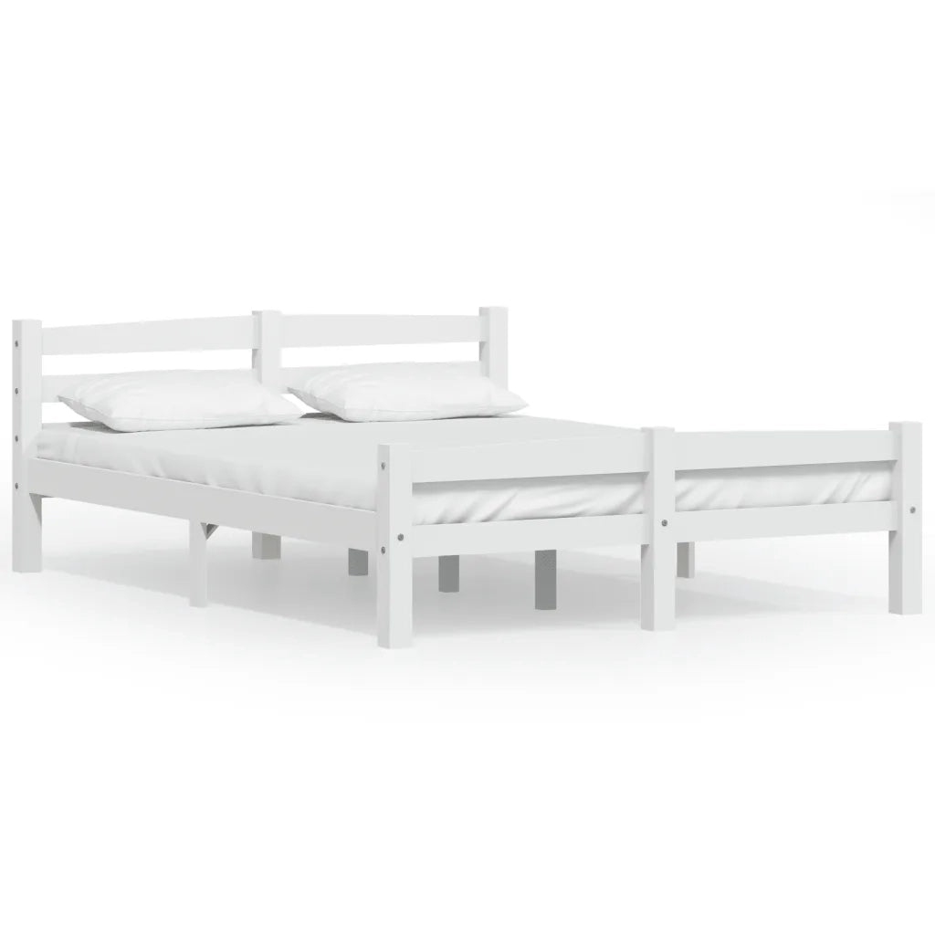 Giroletto senza Materasso-Struttura Letto Bianca Legno Pino 120x200cm 940726