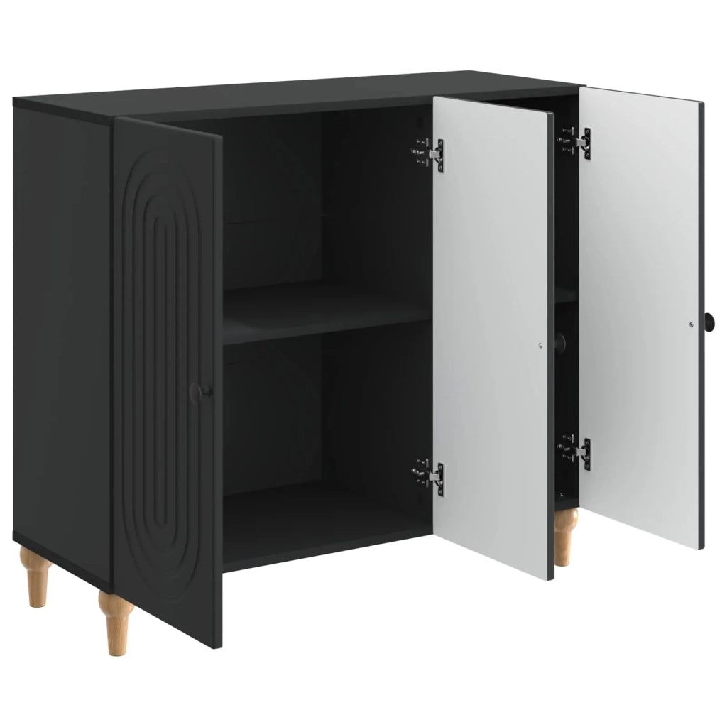 Credenza Nero 89 x 34,5 x 80 cm Legno ingegnerizzato 894186