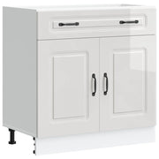 Pensile da cucina | Base da Cucina Kalmar Bianco Lucido in Legno Multistrato
