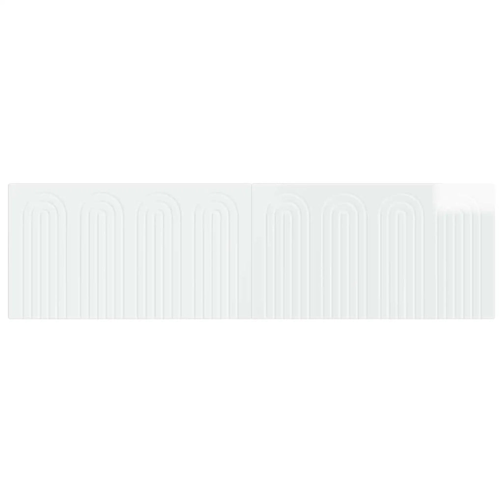 Testiera da Muro ALKMAAR Bianco Lucido Legno ingegnerizzato 896279