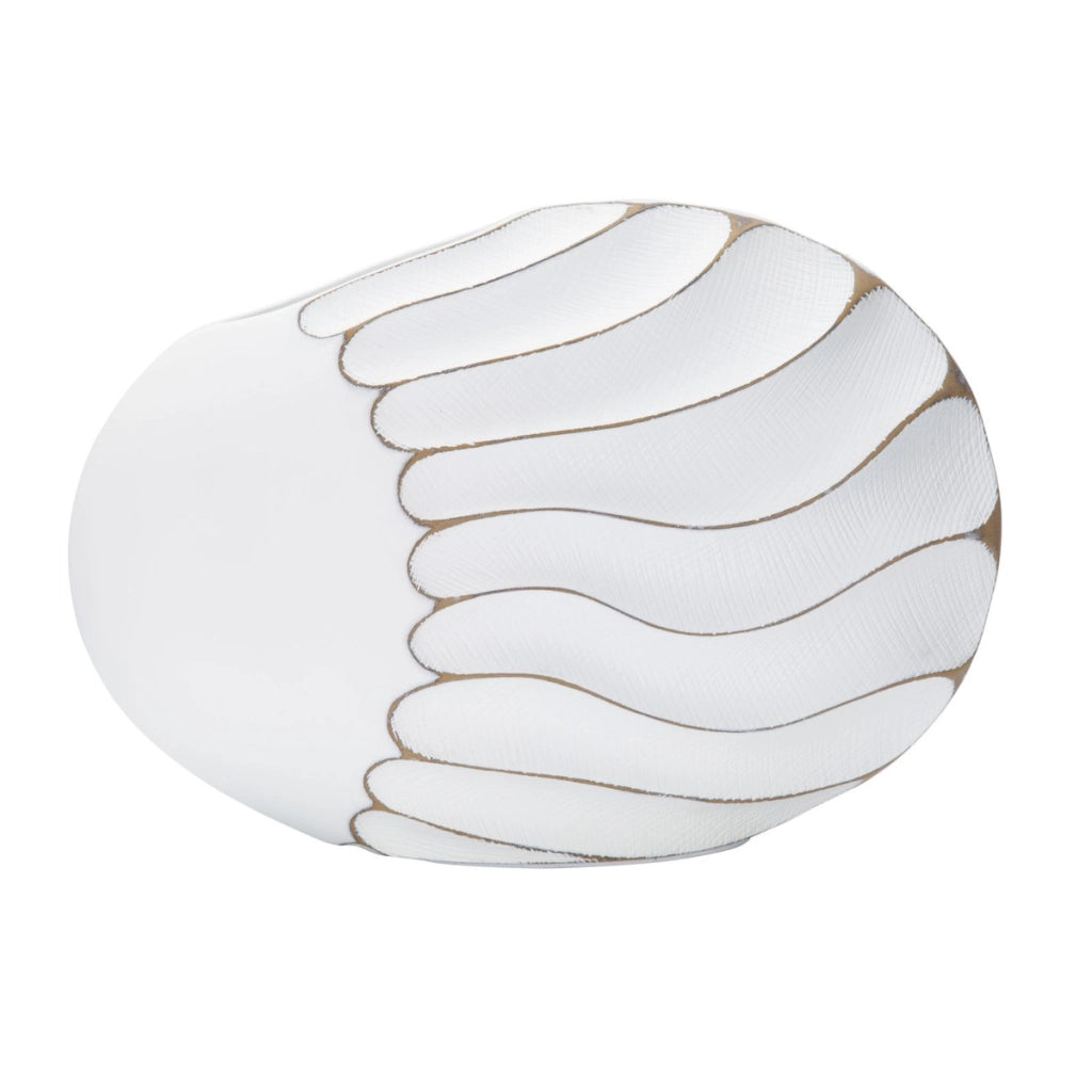 Vaso Decorativo VKH684, Bianco, Poliresina, 34x11,5x24,5 cm