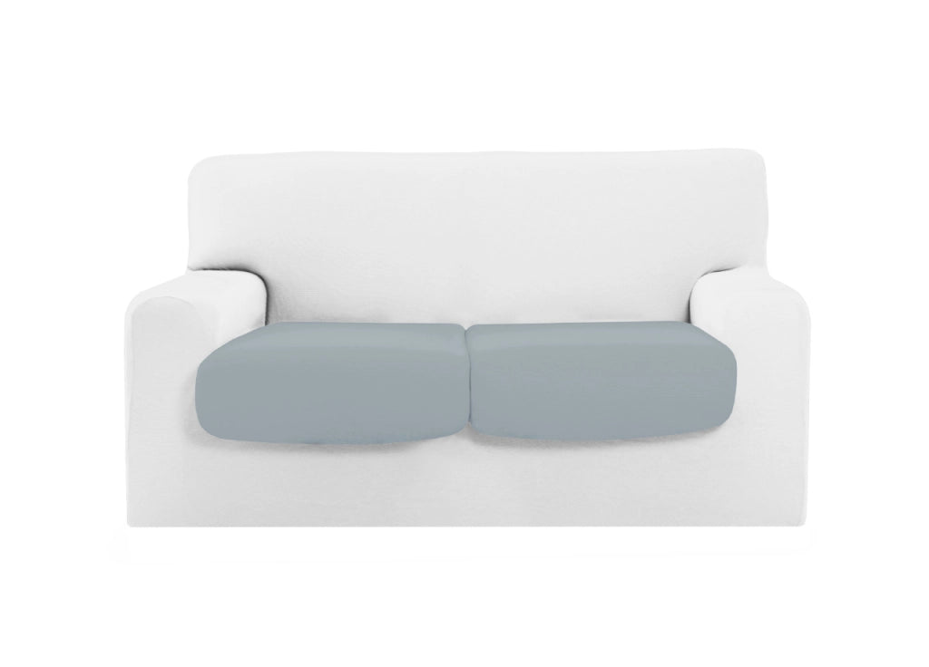 Copridivano Copriseduta Sofà Elasticizzato Tinta Unita Smile Tessuto Millerighe - Coppia Seduta - Grigio Sassi