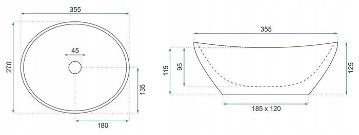 Lavabo Da Appoggio Rea Sofia Mini Cloudy