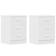 Comodini 2 pz Bianco 38x35x56 cm in Legno Ingegnerizzato cod mxl 51891