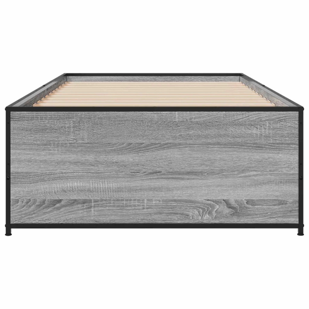Struttura del letto-Giroletto Sonoma grigio 80 x 200 cm 616876