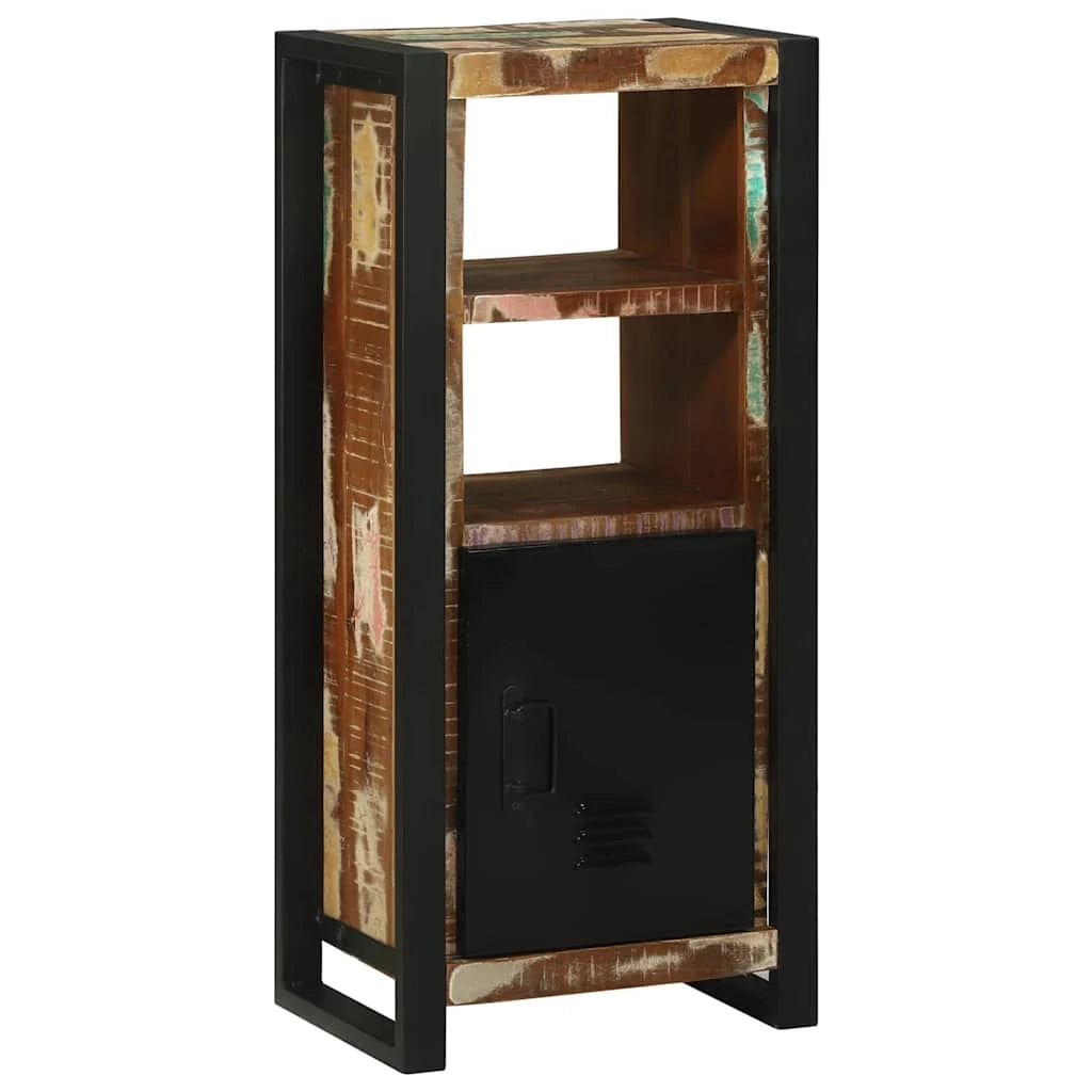 Mobiletto da bagno moderno con spazio interno 40 x 30 x 90 cm in legno riciclato marrone 02_0057647