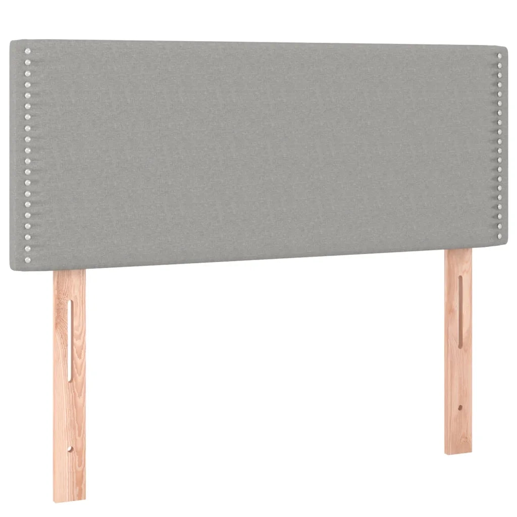Giroletto a Molle con Materasso Grigio Chiaro 120x190cm Tessuto