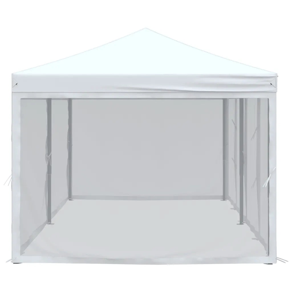 Tenda per Feste Pieghevole con Pareti Laterali Bianco 3x6 m