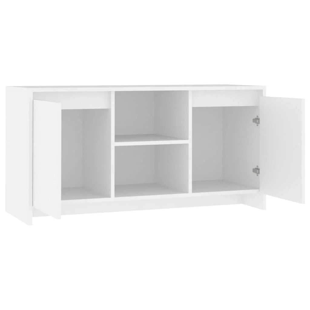 Mobile TV multimediale mensola TV credenza mobile TV sala da pranzo soggiorno camera da letto 102 x 37,5 x 52,5 cm legno ingegnerizzato bianco 02_0025610
