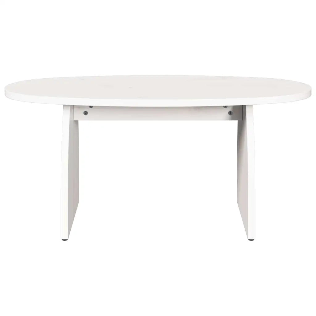 Tavolino da salotto Bianco 80 x 40 x 35 cm Pino massello 873533