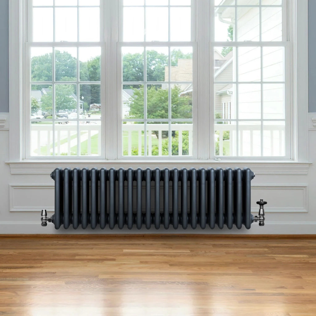 Radiatore Tradizionale 4 Colonne Orizzontale Antracite 300 x 1010 mm