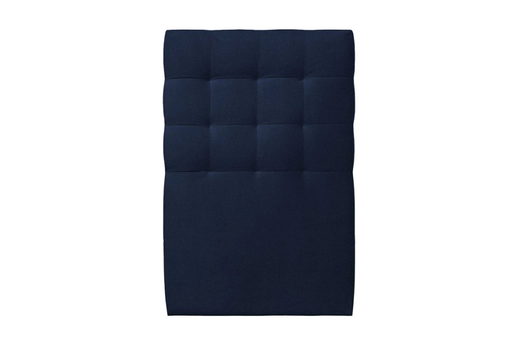 Testiera in tessuto velluto blu oceano imbottita L90 cm