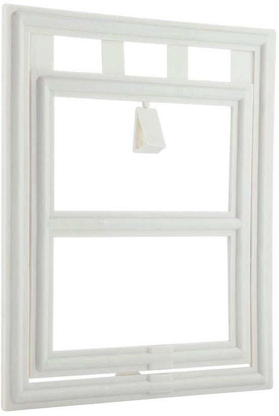 Porta per animali per porta d'ingresso - Porta per finestra - Installazione facile - Disponibile in diverse misure - Adatto per finestre e porte - Design nero/bianco - Porta per animali per casa