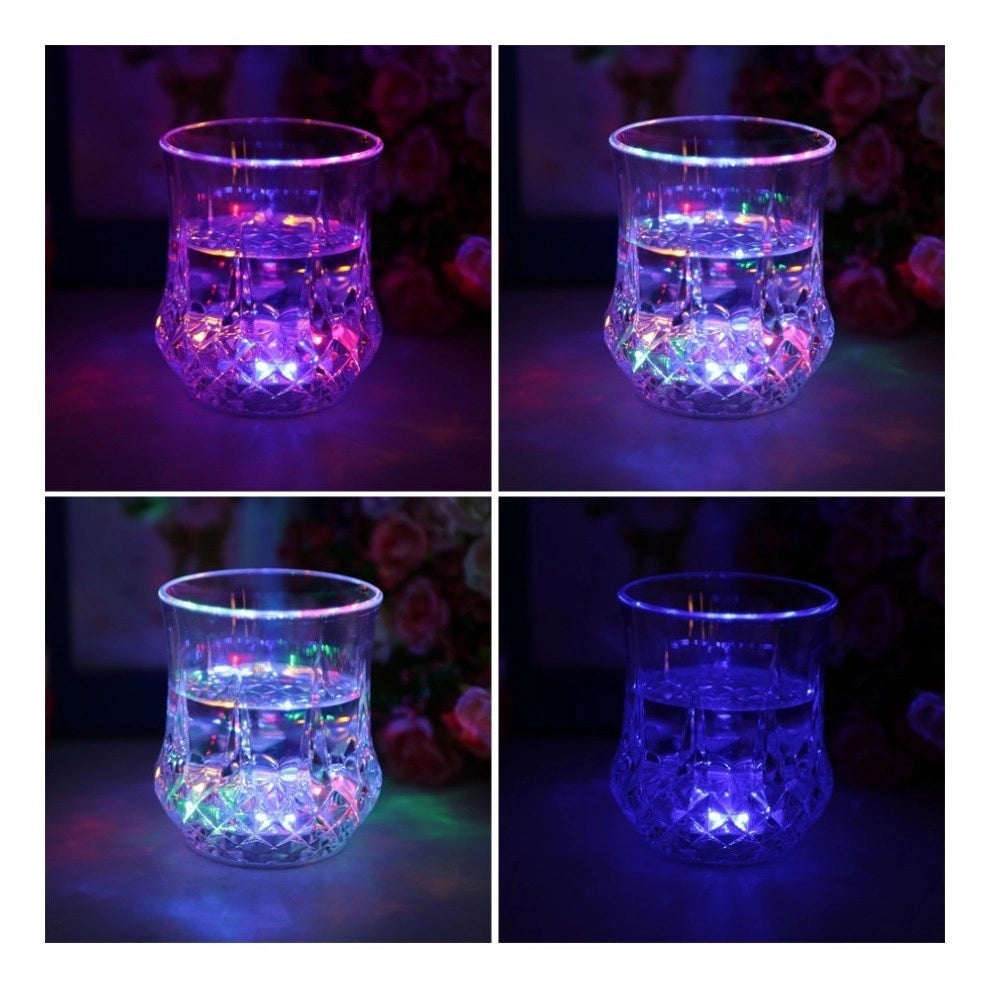 Trade Shop - Bicchiere Induttivo Rgb Led Cambia Colore Con Il Versare Liquido Birra Cocktail -