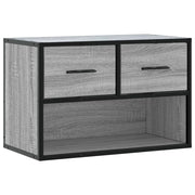 Mobile TV multimediale mensola TV credenza mobile TV sala da pranzo soggiorno camera da letto Sonoma 60 x 31 x 39,5 cm legno ingegnerizzato e metallo grigio 02_0028445