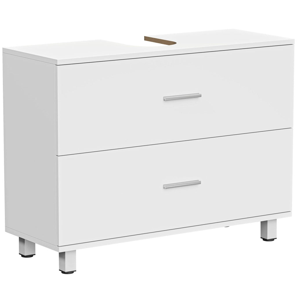 Mobiletto Sottolavabo con 2 Cassetti ¨C Minimal ¨C Bianco 80x30x60