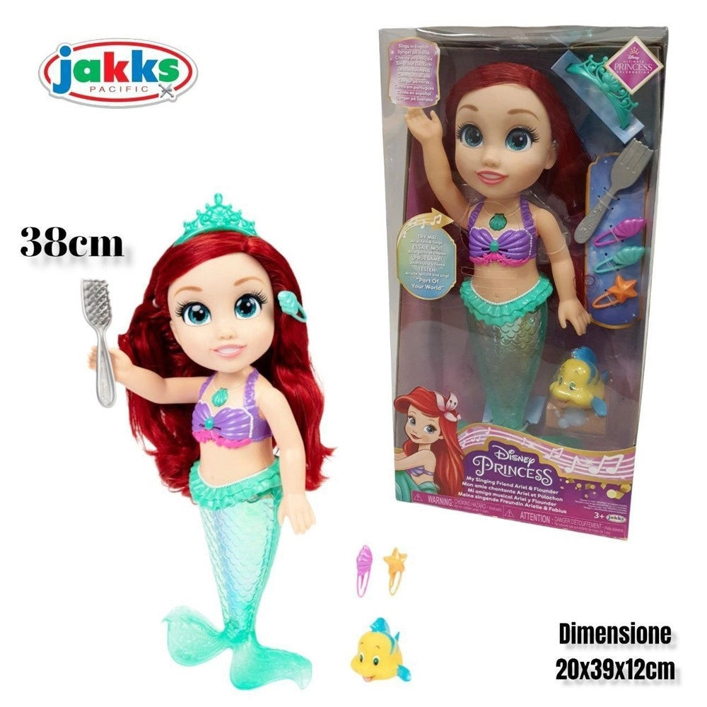 Trade Shop - Ariel Principessa Sirena Disney La Mia Amica Cantante Parla, Canta Con Accessori -