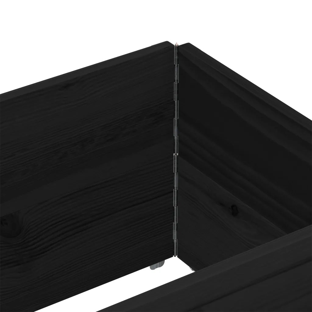 vidaXL Paretali per Pallet 2 pz Neri 150x50cm Legno Massello di Pino