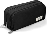 Etui con 3 compartimenti e grande capacità, borsa per studenti, tasca per penne, borsa portatile per attrezzature da ufficio, etui con cerniera, borsa per scuola e ufficio