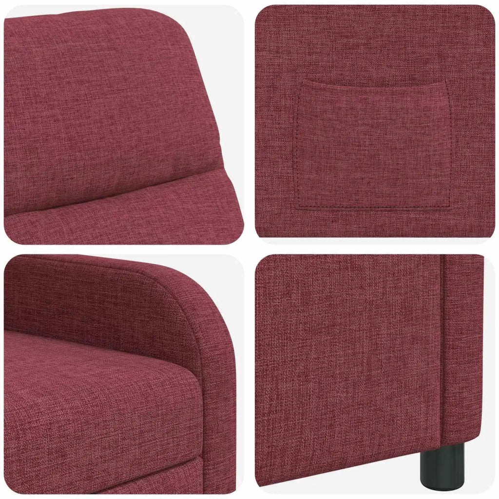 Poltrona reclinabile Rosso Vino Tessuto 42034924