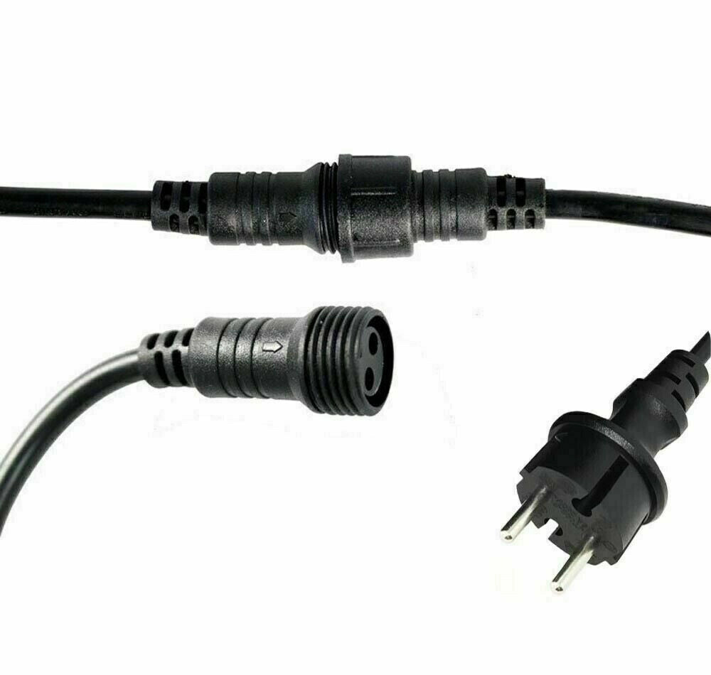 Catena luminosa da esterno modulare 10 lampadine E27 cavo 10 metri IP65 - NERO