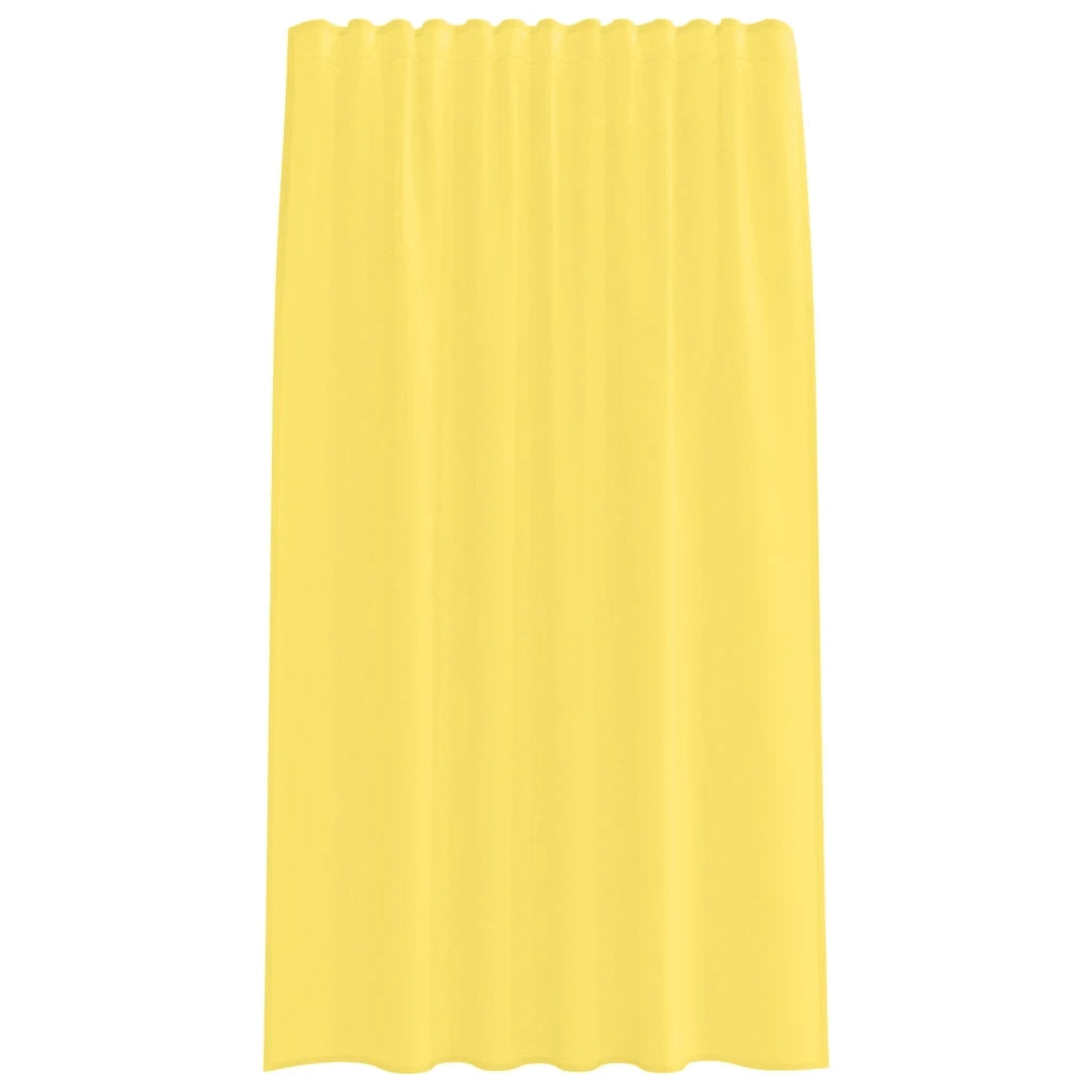 Tende in Voile con Tasche per Aste 2 pz Giallo 4102227