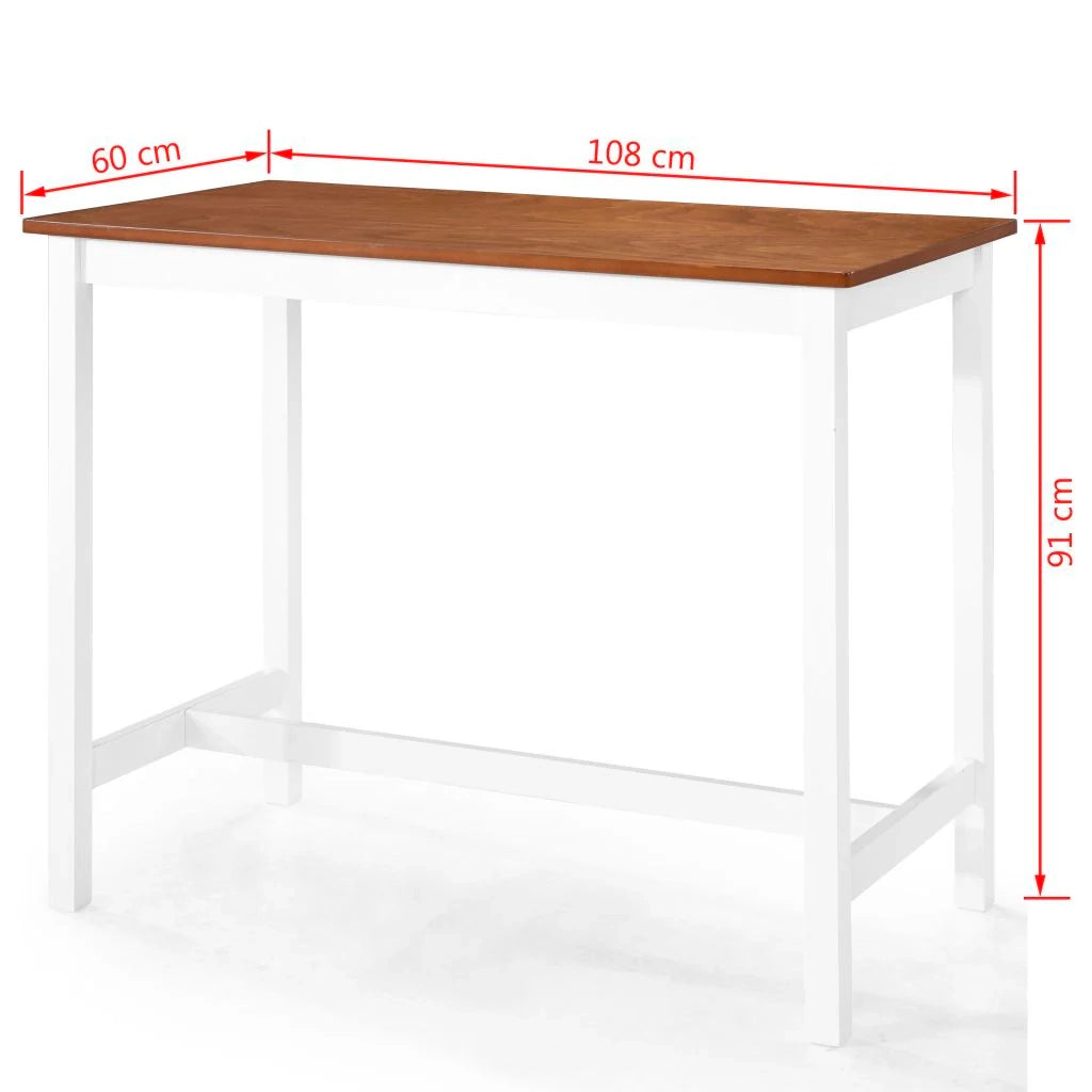 Tavolo alto stile bar/bistrot in legno massello 108 cm 0902080/2