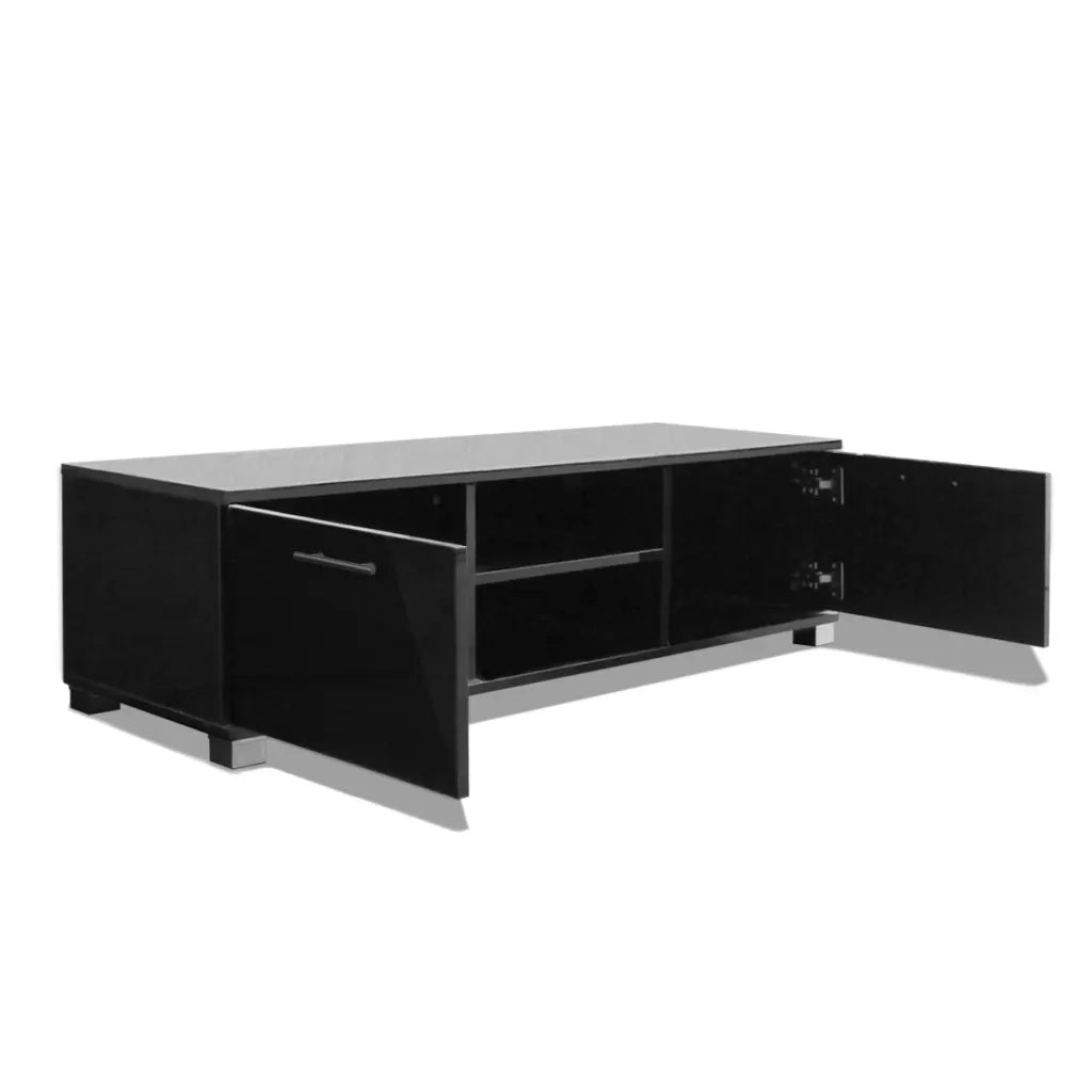 Mobile Porta TV Nero Lucido 120x40,5x35 cm 243042