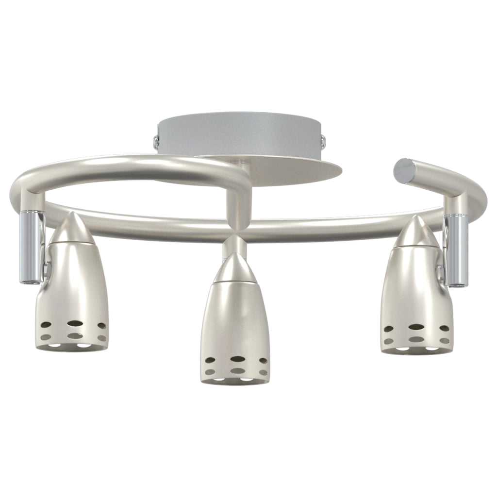 Faro da soffitto 3 vie regolabili in nichel opaco GU10