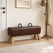 panchina Marrone Scuro 110 x 30 x 45 cm Pelle Vera 42042119