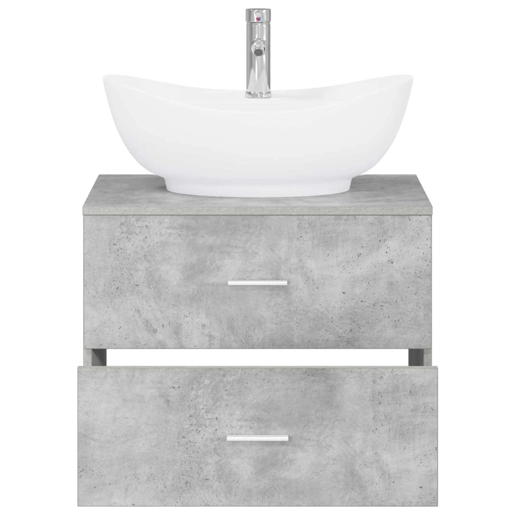 Set di mobili per il bagno Grigio Cemento Legno ingegnerizzato 3404401