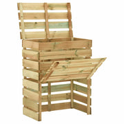 Compostiere da Giardino Doghe 2 pz 80x50x100 cm Pino Impregnato 3078136