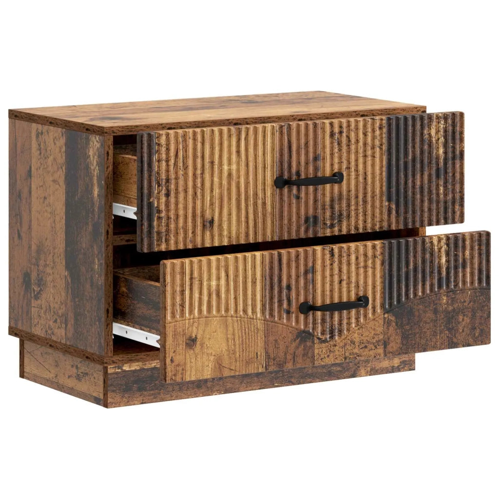 Comodino | Armadio da Notte | Mobiletto da notte con cassetto Legno antico 62 x 34,5 x 44,5 cm