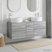 Set di mobili per il bagno 3 pz Sonoma grigio 3405960